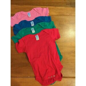 4 rabbit skins baby onesies size 24 months pink blue green red brand new